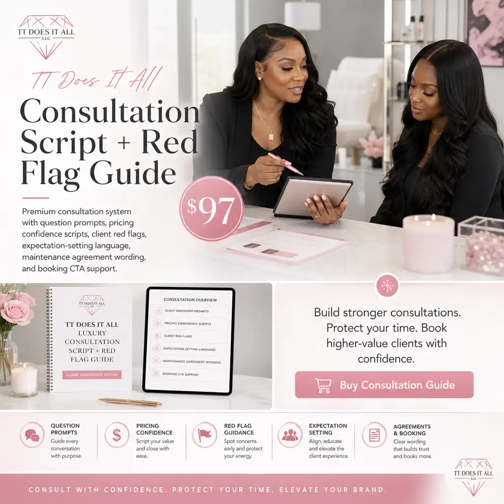 Luxury K-Tip Client Consultation Script and Red Flag Guide product image